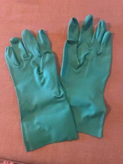 waterproof gloves or chemical-resistant gloves