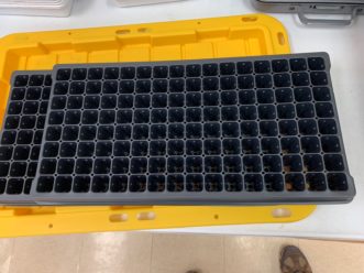Produce up to 512 transplants in four, 128-cell trays that will easily fit under a florescent light set up.