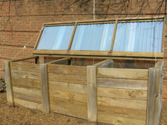 A lid can exclude excess moisture and limit access to scavengers.