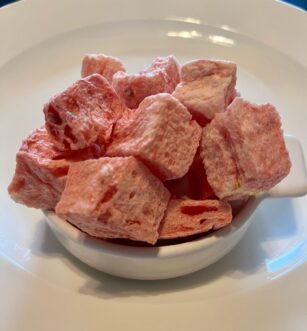 Freeze dried watermelon.