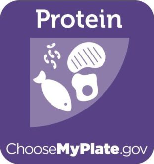 USDA ChooseMyPlate Protein. Copyright USDA