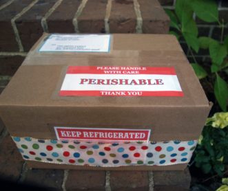 If it is a perishable item, it should be delivered as quickly as possible, ideally overnight.