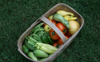 Basket of vegetables picked at peak quality. Cory Tanner, ©2010 Clemson Extension
