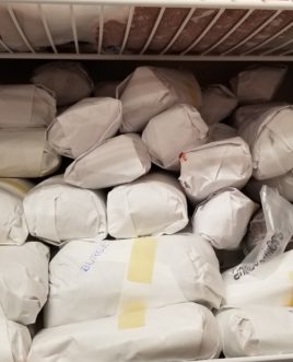 Laminated freezer papers can also be used as protective overwraps. Millie Davenport, ©2020, Clemson Extension