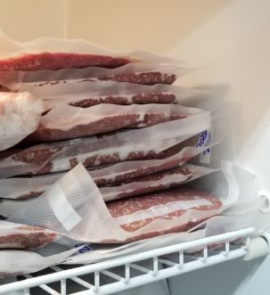Vacuum sealing can save space in the freezer. Millie Davenport, ©2020, Clemson Extension