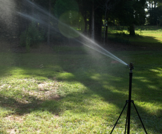 Overhead irrigation is not the most efficient use of water