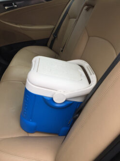 well-stocked cooler with plenty of ice or frozen gel packs before you start packing.