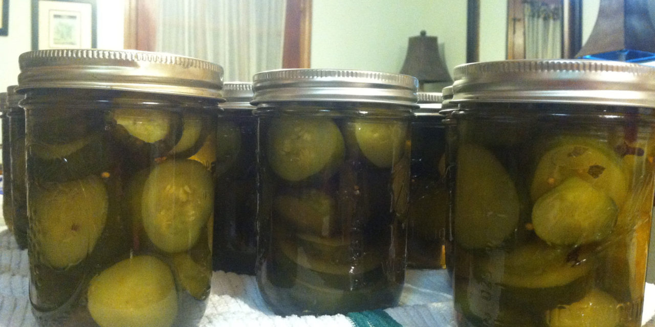 Canned sweet pickles. Millie Davenport © 2007 HGIC, Clemson Extension