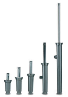 Different sizes of spray head pop-up bodies
