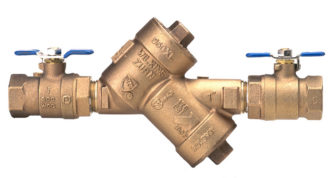 Double check valve backflow preventer.