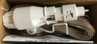 A rain sensor will turn off the irrigation system during rainy weather