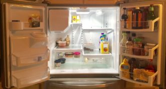 Now that the cleaning is complete, try to create a schedule to clean the refrigerator monthly by removing expired foods and removing odors.
