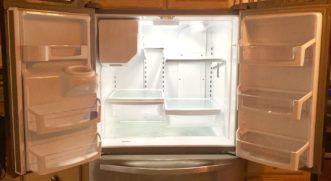 Remove drawers and shelves to give your refrigerator a deep cleaning with hot soapy water.