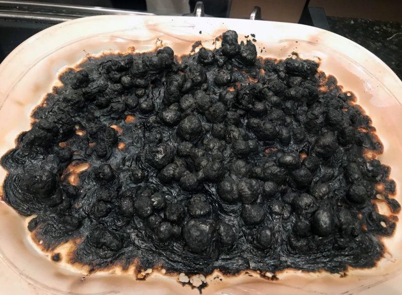 Sweet potato casserole with burnt marshmallows