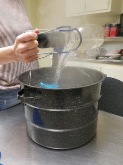 When handling hot items, allow adequate cooling time to prevent potential burn to the skin or use proper PPE (Personal Protection Equipment). Oven mitts work nicely.