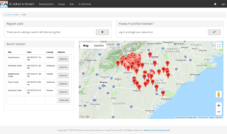 The SC AAS Database is an interactive site, where users can view monitoring sites and tabulated and graphed results. The database is updated on average three times per week with new entries. 