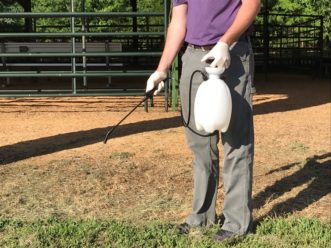 Herbicides should not be applied to warm-season turfgrasses, such as centipedegrass, St. Augustinegrass, bermudagrass, and zoysiagrass, during their spring green-up in March and April.
