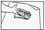 Centering meat on freezer paper prior to using the drugstore wrap method