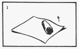Meat placed at one corner of paper in order to be wrapped using the butcher wrap method