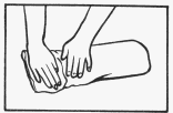 Package turned over and air being pushed out of it