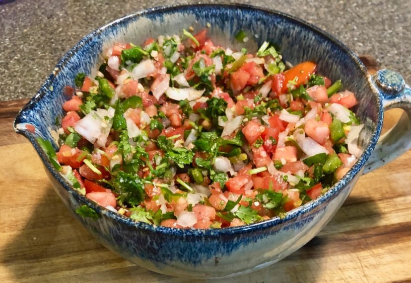 Freshly prepared tomato salsa. Beth Corontzes, 2020, Clemson University