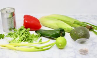 Gather your fresh ingredients and make room to increase the fiber with this flavorful Grilled Corn, Poblano, and Black Bean Salad dish. Faith Isreal, ©2020, Clemson Extension
