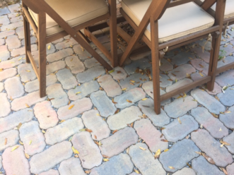 Permeable pavers used on a residential patio. Amy Scaroni, ©2020. Clemson Extension