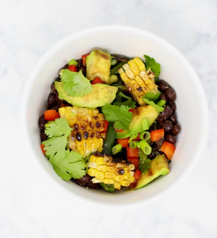 Grilled Corn, Poblano & Black Bean Salad