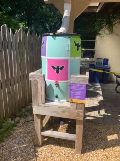 Rain Barrel at South Carolina Botanical Gardens. 