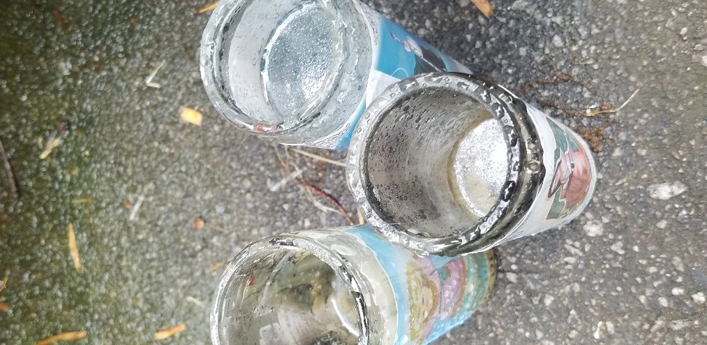 When left outside, items such as buckets, used candles, cups, and lids become a significant source of water capture and retention.