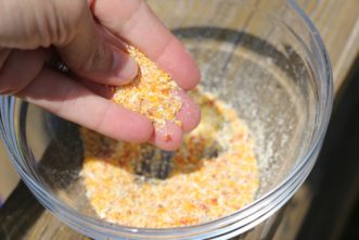 Fresh ground, homegrown yellow grits. Cory Tanner, ©2021, Clemson Extension