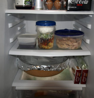 Instead of getting take out or running to the grocery store, consider using what you have on hand for dinner.