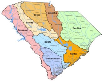 Figure 2. A River Basin Council will be formed in each of SC’s eight major river basins. Image credit: SCDNR.