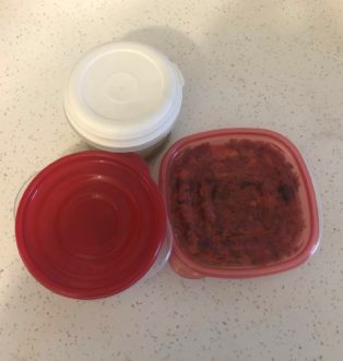 Keeping leftover food in airtight containers can help to prevent germ growth. RHN Team Picture Bank