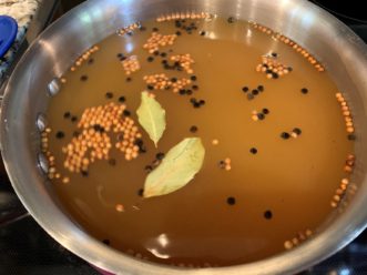 Combine the first 7 ingredients in a saucepan; bring to a boil, stirring until salt dissolves. Kimberly Baker, ©2020 Clemson Extension
