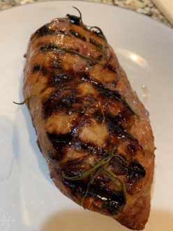 Delicious finished spiced cider brined pork loin. Kimberly Baker, ©2020 Clemson Extension