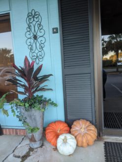 Decorating an entrance with a teal door Chase Baillie ©2020 Clemson Extension