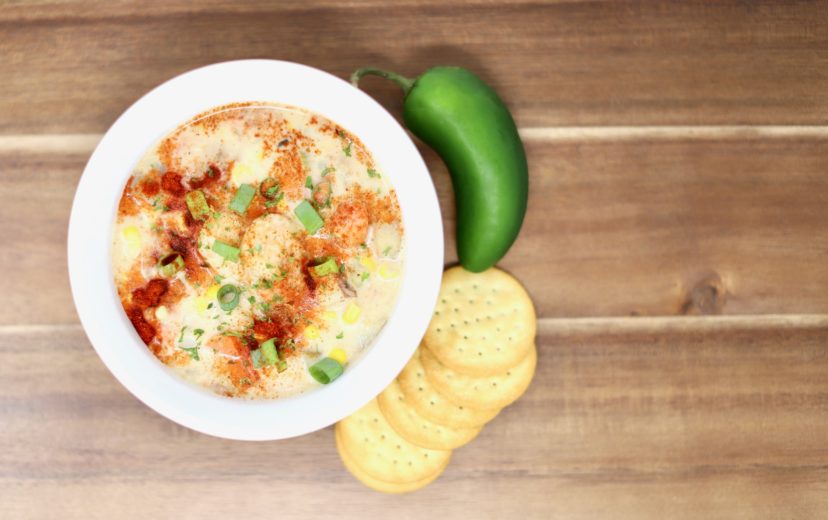 Freshly made Shrimp and Corn Chowder Soup. Faith C Isreal, ©2021, Clemson Extension