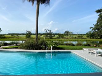 Pool maintenance best practices can help to protect adjacent tidal creeks and salt marsh areas from harm. Kim Morganello, ©2021, Clemson Extension