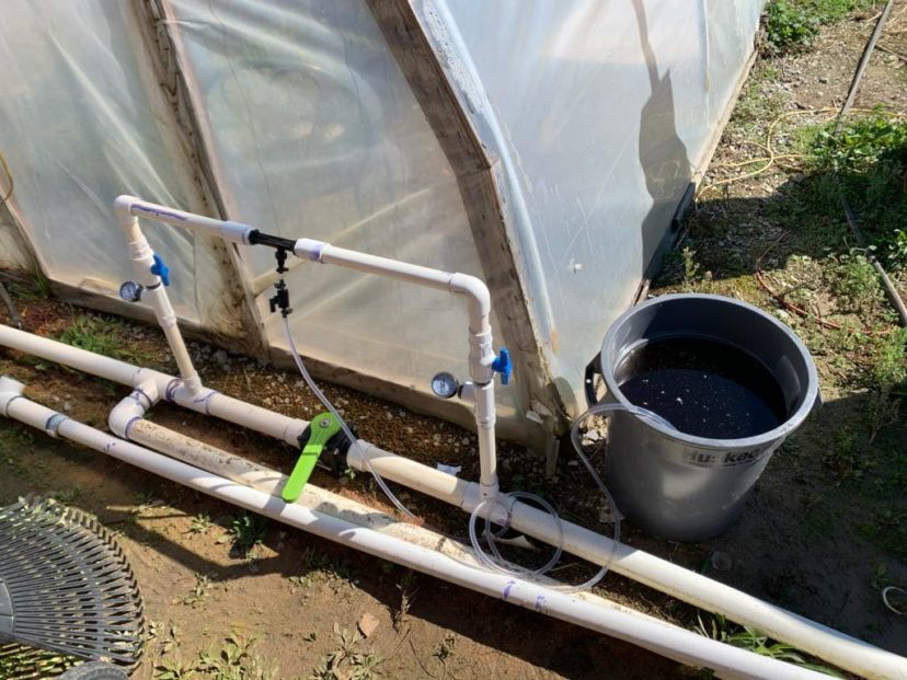 Venturi type fertigation injector on a strawberry farm. Dialing in your fertility can really increase yields and reduce the leaching of fertilizer. Zack Snipes, ©2021, Clemson Extension 