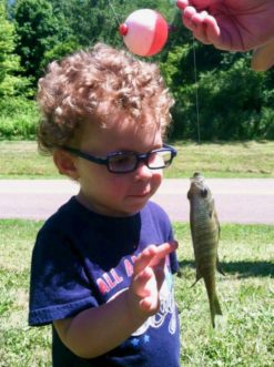 Ben’s first catch. Getting that fish into a cooler and deeply covering it in ice is a critical food safety step. Dr. Kimberly Baker, ©2021 Clemson University