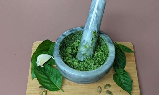 Leafy Greens, Radish Tops, and Vegetables “Presto Pesto“