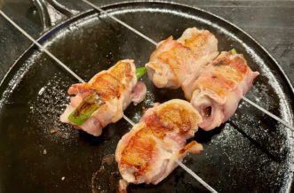Sauté on both sides until the bacon begins to brown.