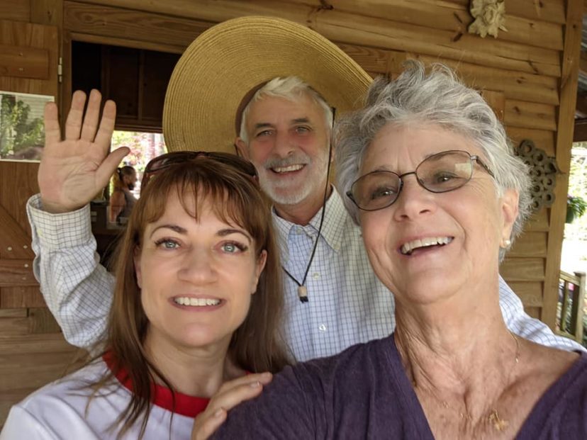 Millie Davenport and Barbara Smith visited with Rick Berry at Goodness Grows Nursery, April 2021.