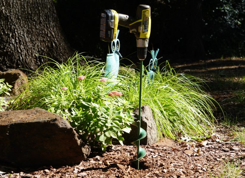 A bulb planting auger attachment for a drill makes digging holes a breeze.
