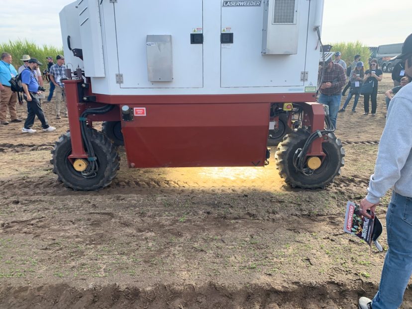 Side view of fully autonomous robotic laser weeder.