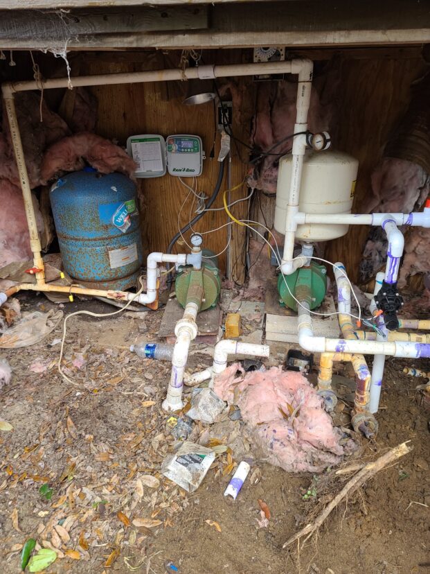 Irrigation system in need of serious maintenance.