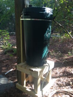 To encourage frequent use, identify a location for your rain barrel that is as close to landscaped beds and container plants as possible.
