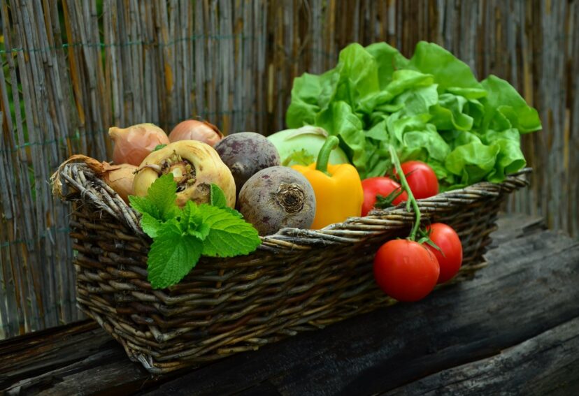 Fresh grown vegetables available at local markets.