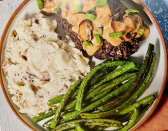 An example of a meal choice for a meal kit delivery service.